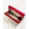 Červená dámska peňaženka s pravou a umelou kožou - Peterson