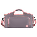 Pojemna, weekendowa torba podróżna w szaro-różowym kolorze z komorą termiczną na obuwie - Peterson