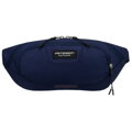 Granatowa, sportowa saszetka z poliestru zamykana suwakiem - Peterson