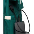 Multifunkčný ruksak pre mamy s vreckami na zips v zelenej farbe - Peterson