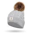 Szara czapka zimowa z wywijanym ściągaczem - Peterson