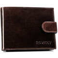 Veľká pánska peňaženka z prírodnej kože so zapínaním na cvok - Rovicky