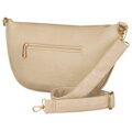 Pojemna, duża, beżowa nerka damska z eko skóry saszetka na ramię lub na biodra crossbody Peterson