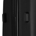 Czarna walizka podróżna w średnim rozmiarze z teleskopowym uchwytem i kółkami obrotowymi - Peterson