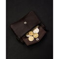 Etui ze skóry naturalnej w ciemno brązowym kolorze z kieszonkami na suwak