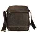 Taška pánska cez rameno z prírodnej kože v hnedej farbe - Peterson