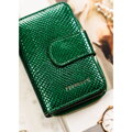 Elegantná zelená dámska peňaženka z prírodnej kože s RFID – Peterson