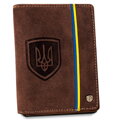 Pánska kožená peňaženka so znakom a farbami Ukrajiny - Peterson