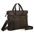 Kožená hnedá pánska taška na doklady s priestorom na laptop - Peterson