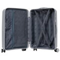 Zestaw walizek podróżnych z tworzywa ABS w szarym kolorze - Peterson