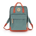 Štýlový, priestranný ruksak v tyrkysovo-červenej farbe - Himawari