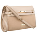 Beżowa torebka damska zamykana suwakiem i magnesem - Peterson