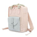 Ružovo-bledomodrý, vodeodolný mestský ruksak so zapínaním na zips - Himawari