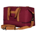 Pojemna torba weekendowa wykonana z poliestru w burgundowym kolorze, zamykana suwakiem - Peterson