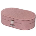 Szkatułka na biżuterię w kolorze łososiowym, zamykana zatrzaskiem - Peterson