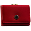 Stredne veľká dámska peňaženka z pravej a ekologickej kože v červenej farbe - Peterson