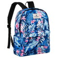 Mestský školský batoh z odolného polyesteru s rastlinným vzorom - Peterson