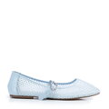 Damskie baleriny z błyszczącymi akcentami niebieskie 100-DP-606-N