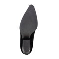 Damskie kowbojki z zamszu wsuwane czarne 99-D-956-1
