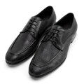 Męskie derby ze skóry naturalnej z plecionką czarne 100-M-508-1