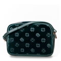 Dámska crossbody z lakovanej kože, tmavozelená 29-4E-025-Z