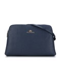 Dámska dvojpriehradková kožená kabelka cez rameno klasická námornícka modrá 29-4E-010-N