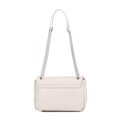 Dámska koženková kabelka cez rameno s prešívaním, sivobiela 100-4Y-229-0