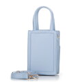 Dámska mini kabelka na telefón z ekokože, svetlomodrá 100-4Y-227-N
