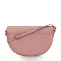Dámska sedlová kabelka zo zrnitej kože, ružová 29-4E-022-P