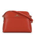 Dámska Kožená sedlová kabelka, jednoduchá, oranžová 29-4E-021-6