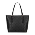 Damska shopperka z imitacji skóry w tłoczenie czarna 101-4Y-P05-1