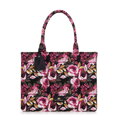 Dámska žakárová shopper kabelka s viacfarebnými vzormi 99-4E-500-X10