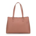 Dámska shopper kabelka z ekokože, dvojpriehradková, ružová 99-4Y-214-P