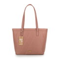 Dámska shopper kabelka z prešívanej ekokože, ružová 99-4Y-211-P
