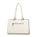 Dámska kabelka s ozdobným lemom krémová 99-4Y-708-0
