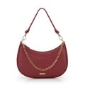 Dámska bagetová kabelka s retiazkou, bordová 29-4Y-602-3