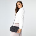 Dámska crossbody kabelka so riasením šedá 99-4Y-423-1