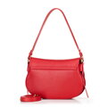 Dámska kabelka cez rameno z pravej kože v červenej farbe 100-4E-208-3