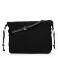 Dámska kabelka so sťahovacími šnúrkami čierna 100-4Y-402-1