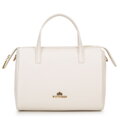 Dámska kožená aktovka krémová 100-4E-211-0
