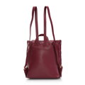 Dámsky ruksak z geometricky prešívanej ekokože čerešňový 97-4Y-611-3