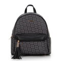 Dámsky batoh z ekokože a strapcom čierny 99-4Y-523-1