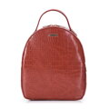 Dámsky batoh z ekokože s krokodílím vzorom malý červený 29-4Y-013-3
