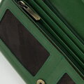 Dámska kožená peňaženka rovného strihu zelená 14-1-052-L0
