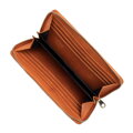 Dámska kožená peňaženka s ozdobným lemom veľká oranžová 14-1-936-6