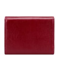 Damski portfel skórzany z przegrodą na bigiel czerwony 21-1-070-L30