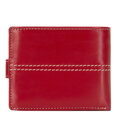 Dámska kožená peňaženka s prešívaním červená 14-1-115-LG3