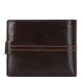 Dámska kožená peňaženka s prešívaním hnedá 14-1-115-LG4