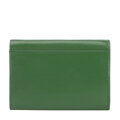 Dámska hladká kožená peňaženka s patentným zapínaním stredne zelená 14-1-062-L0