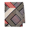Damski szal w geometryczny motyw czarno - czerwony 100-7D-012-X1